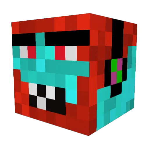 Bulboflon_ Minecraft avatar head, 3D render