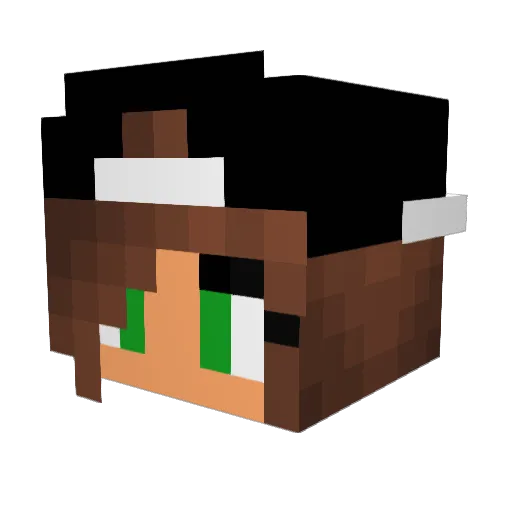 Buldiz Minecraft avatar head, 3D render