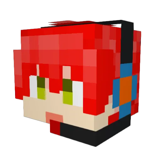 Bule_Fluidcustry Minecraft avatar head, 3D render