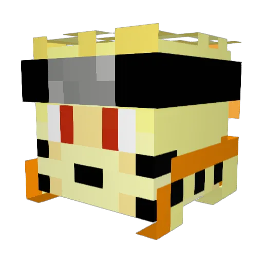 Bulgajin Minecraft avatar head, 3D render