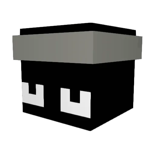 Bulgarian Minecraft avatar head, 3D render