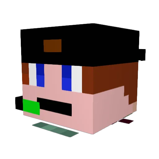 Bull2255 Minecraft avatar head, 3D render