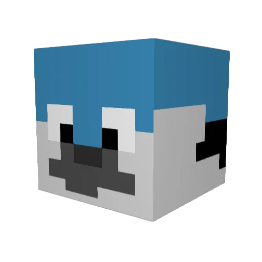 Bull8822 Minecraft avatar head, 3D render