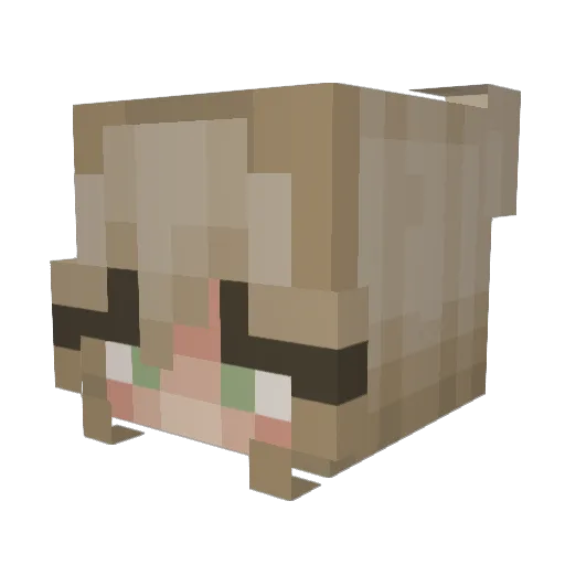 BullDiva Minecraft avatar head, 3D render