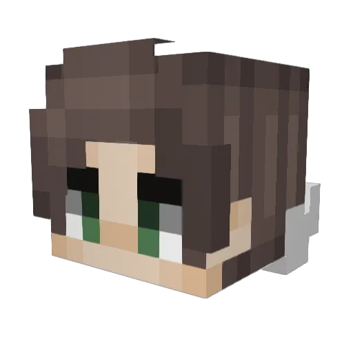 BullFish Minecraft avatar head, 3D render