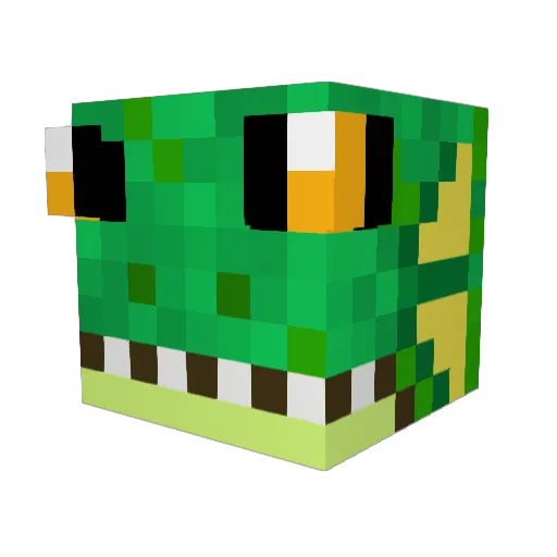 BullGator024 Minecraft avatar head, 3D render
