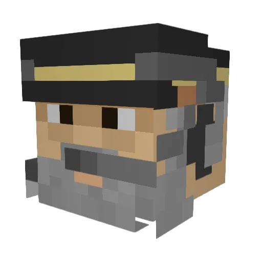 BullSlig Minecraft avatar head, 3D render