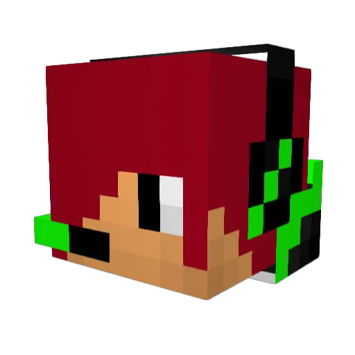 Bull__ Minecraft avatar head, 3D render