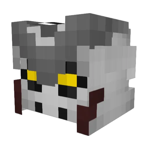 Bullat Minecraft avatar head, 3D render