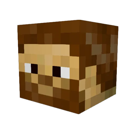 Bullcunt Minecraft avatar head, 3D render