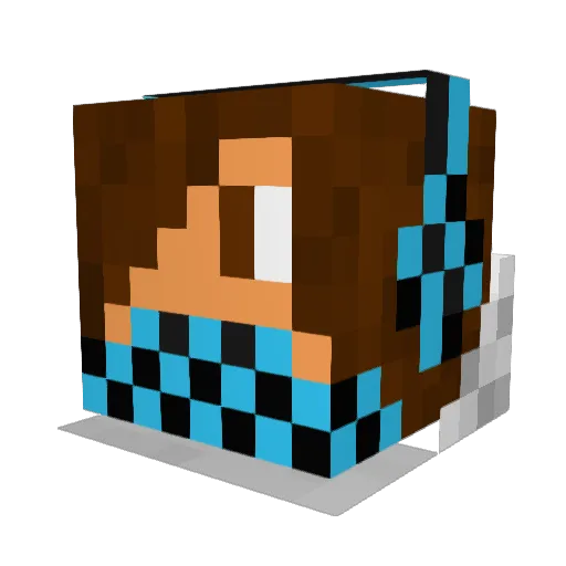 Bulldog2003 Minecraft avatar head, 3D render