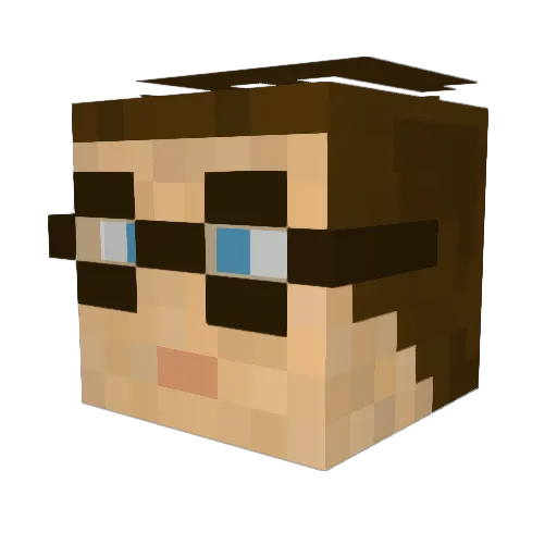BulldogRope3 Minecraft avatar head, 3D render