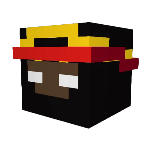 Bulldogdigger Minecraft avatar head, 3D render