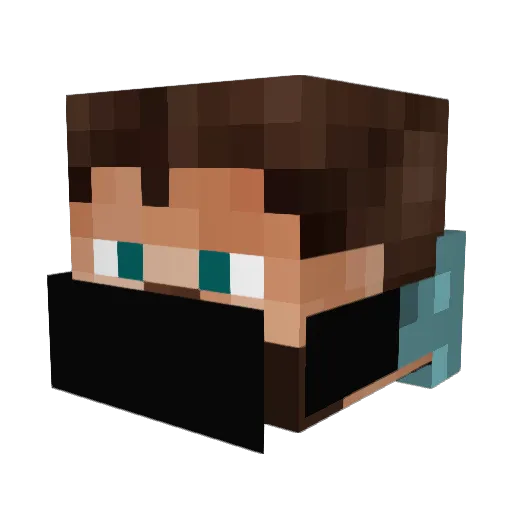 Bulldogman22 Minecraft avatar head, 3D render