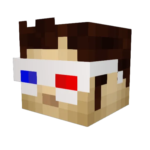 BullerThePirate Minecraft avatar head, 3D render