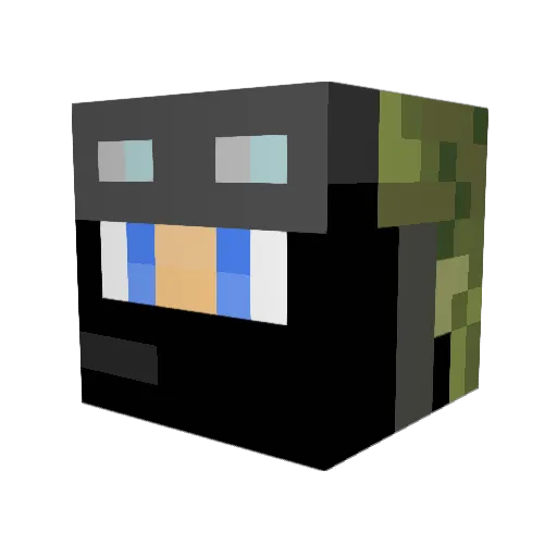Bullet2983 Minecraft avatar head, 3D render