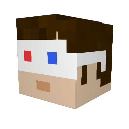 Bullet616 Minecraft avatar head, 3D render