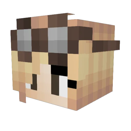 Bullet709NL Minecraft avatar head, 3D render