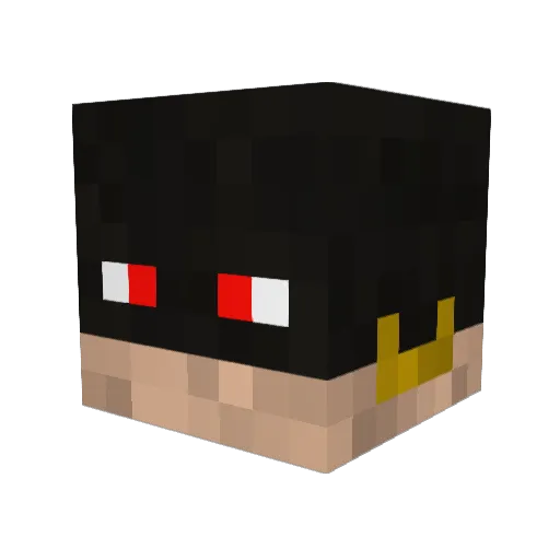 BulletMario Minecraft avatar head, 3D render