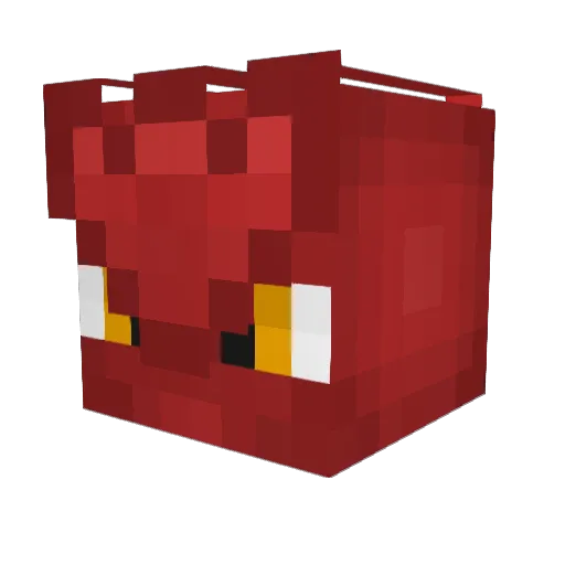 BulletSeed Minecraft avatar head, 3D render