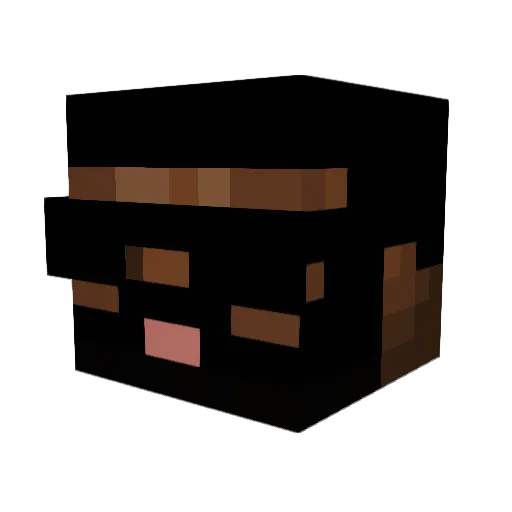 BulletSpeed Minecraft avatar head, 3D render