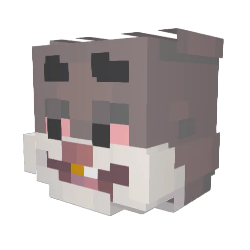 BulletViking Minecraft avatar head, 3D render