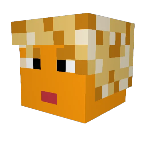 Bullet_04 Minecraft avatar head, 3D render