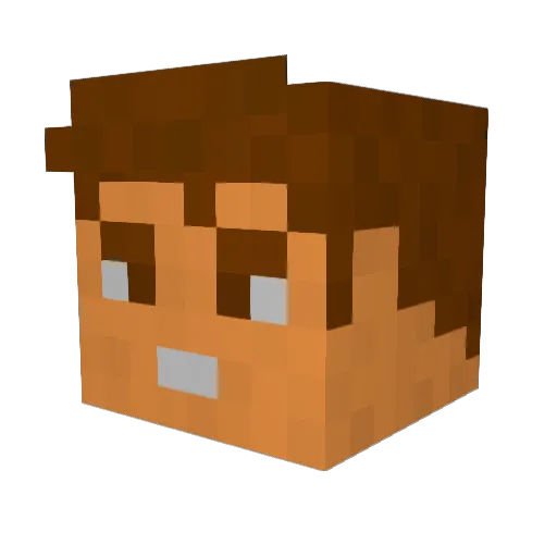 Bulletboy2021 Minecraft avatar head, 3D render