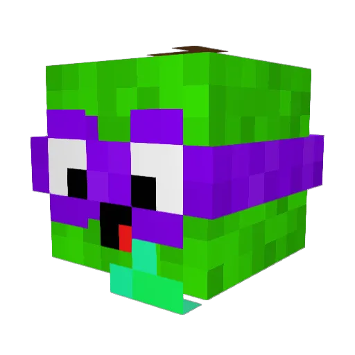Bullogne Minecraft avatar head, 3D render