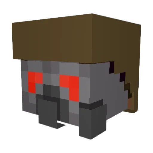 Bulltez Minecraft avatar head, 3D render