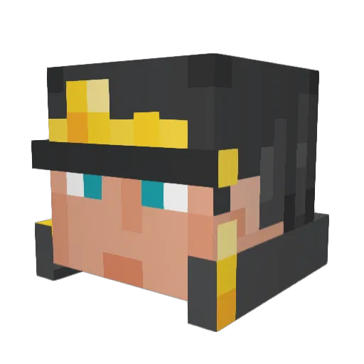 Bulmont Minecraft avatar head, 3D render
