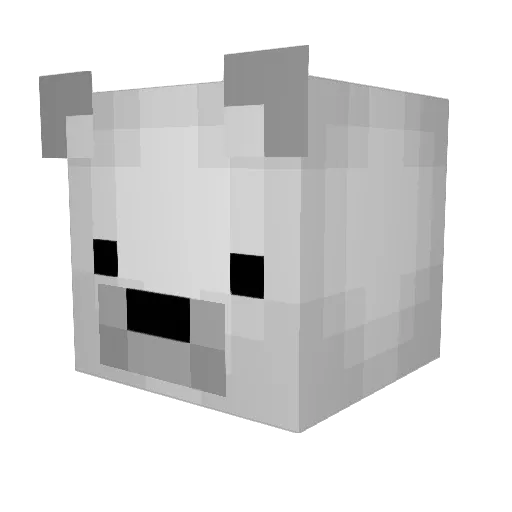 Bulsak Minecraft avatar head, 3D render
