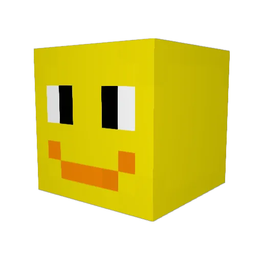 Bultaco18 Minecraft avatar head, 3D render
