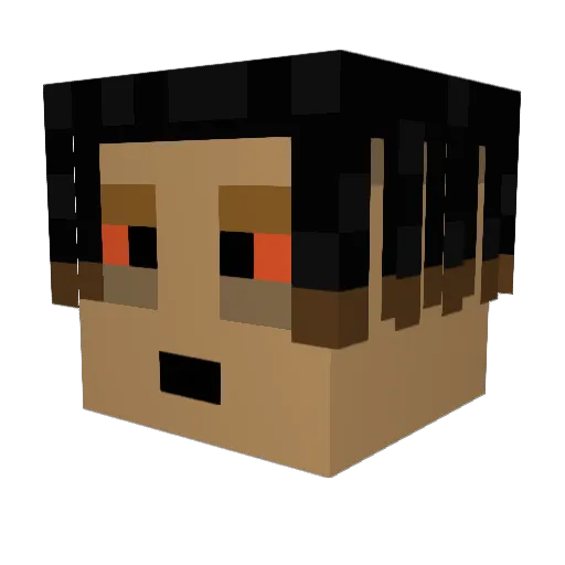 Bultip Minecraft avatar head, 3D render