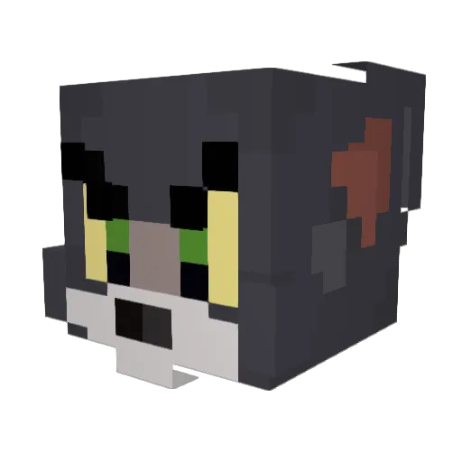 Bulu_ Minecraft avatar head, 3D render