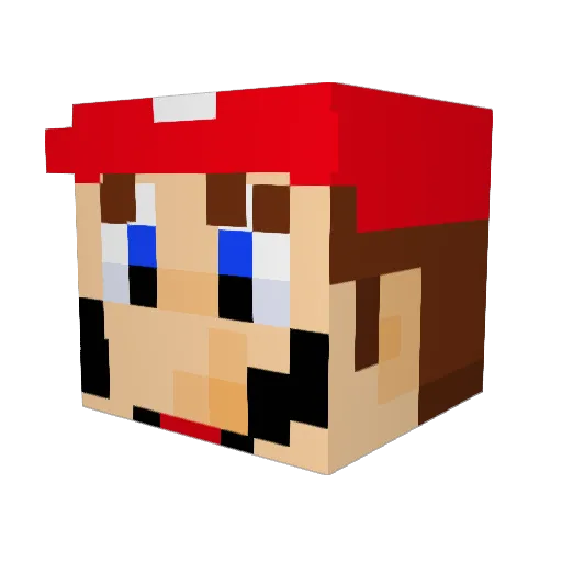 Bulyy Minecraft avatar head, 3D render