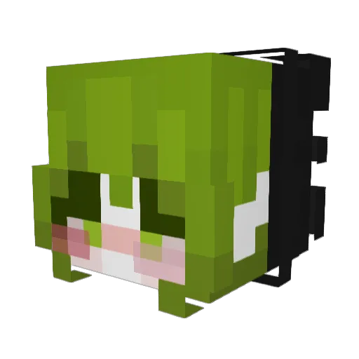 BumBleumm Minecraft avatar head, 3D render
