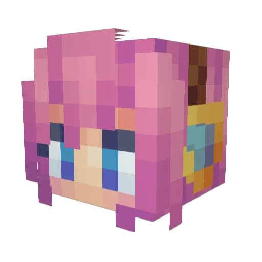 BumSurfing Minecraft avatar head, 3D render