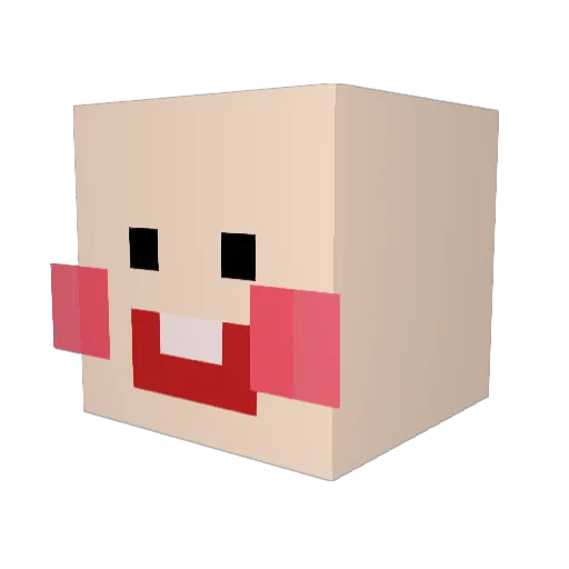 Bum_y Minecraft avatar head, 3D render