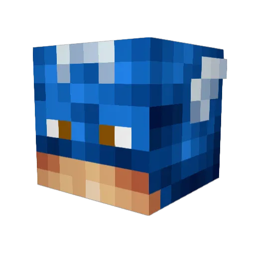 Bumadle Minecraft avatar head, 3D render