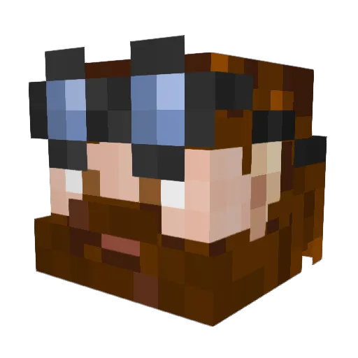 BumbLeo Minecraft avatar head, 3D render