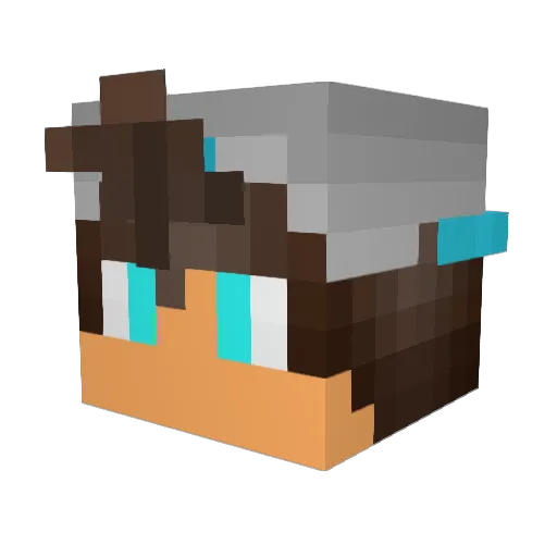 BumbalDE Minecraft avatar head, 3D render
