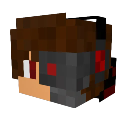 Bumball Minecraft avatar head, 3D render