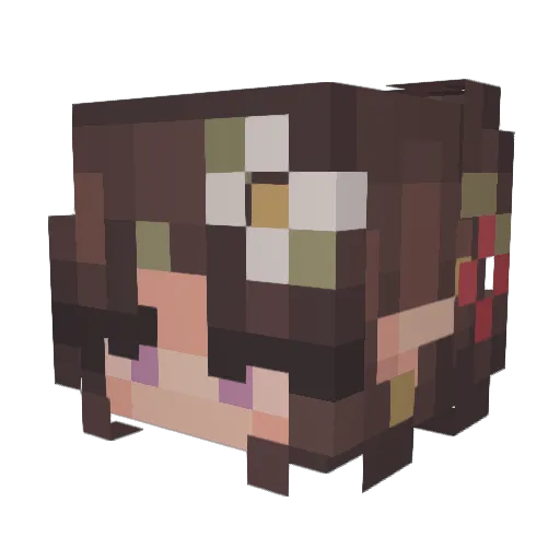 Bumbees Minecraft avatar head, 3D render
