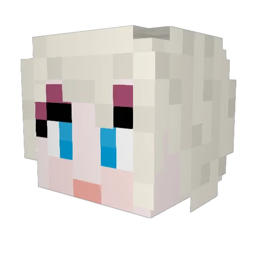 Bumbla Minecraft avatar head, 3D render