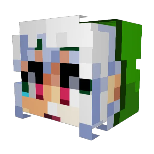 BumbleBambi Minecraft avatar head, 3D render
