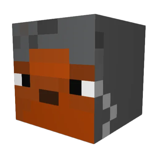 BumbleBirds Minecraft avatar head, 3D render