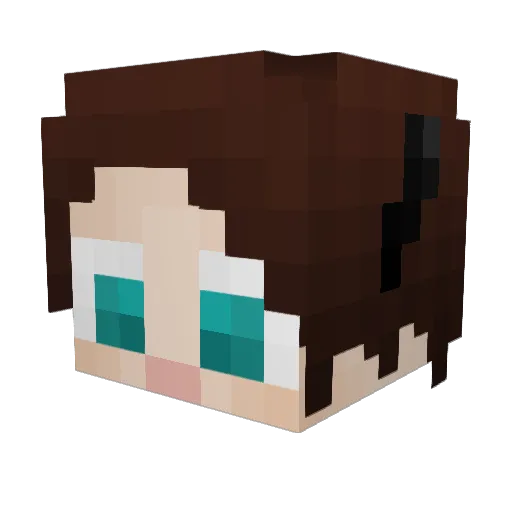 BumbleBooty Minecraft avatar head, 3D render