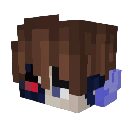 BumbleRi0t Minecraft avatar head, 3D render