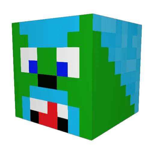 BumbleTB Minecraft avatar head, 3D render